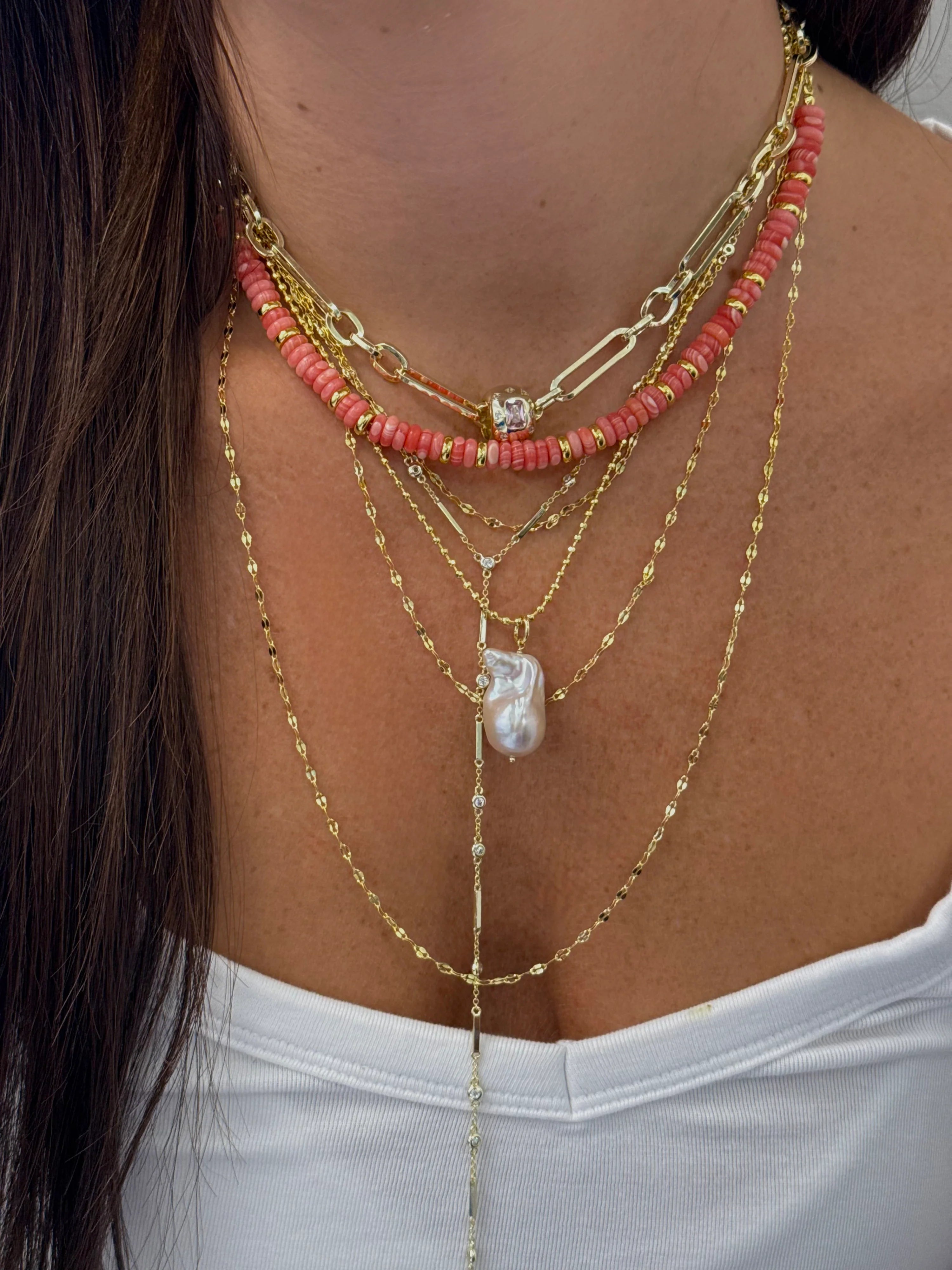 Coral Pukka Necklace