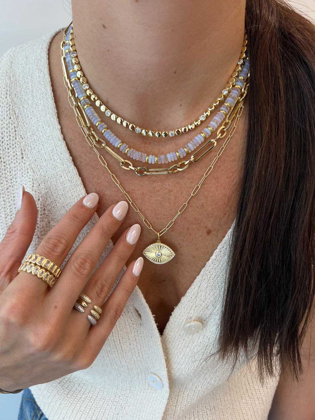 Elongated Paperclip Chain Necklace