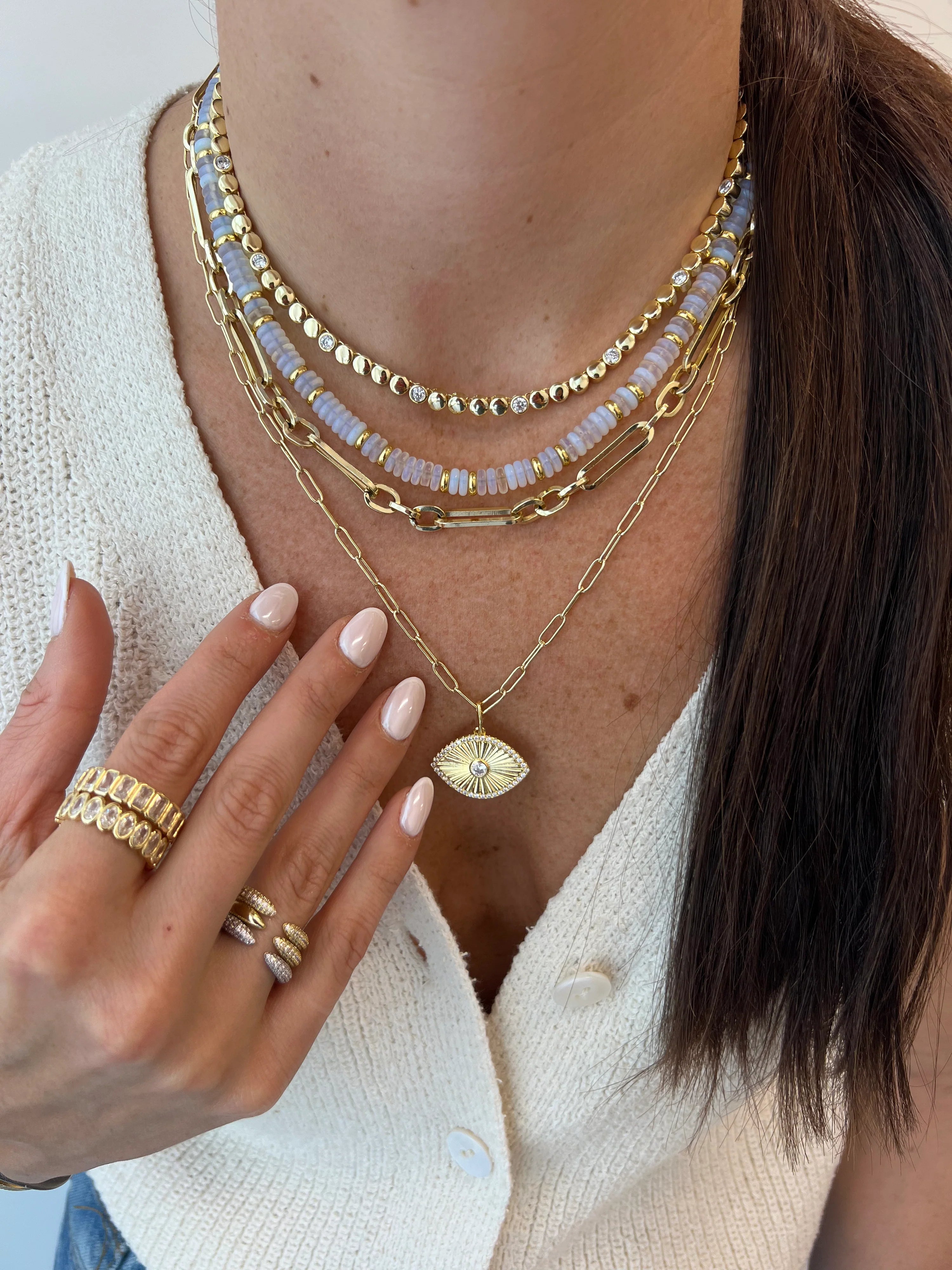 Elongated Paperclip Chain Necklace