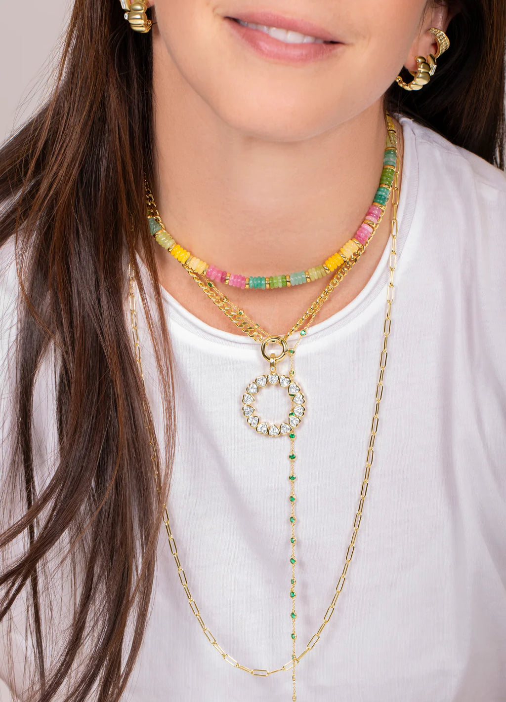 Emerald Bezel Lariat