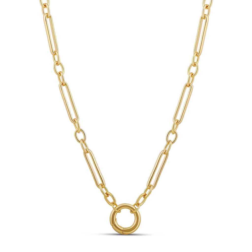 Fancy Link Push Clasp Necklace