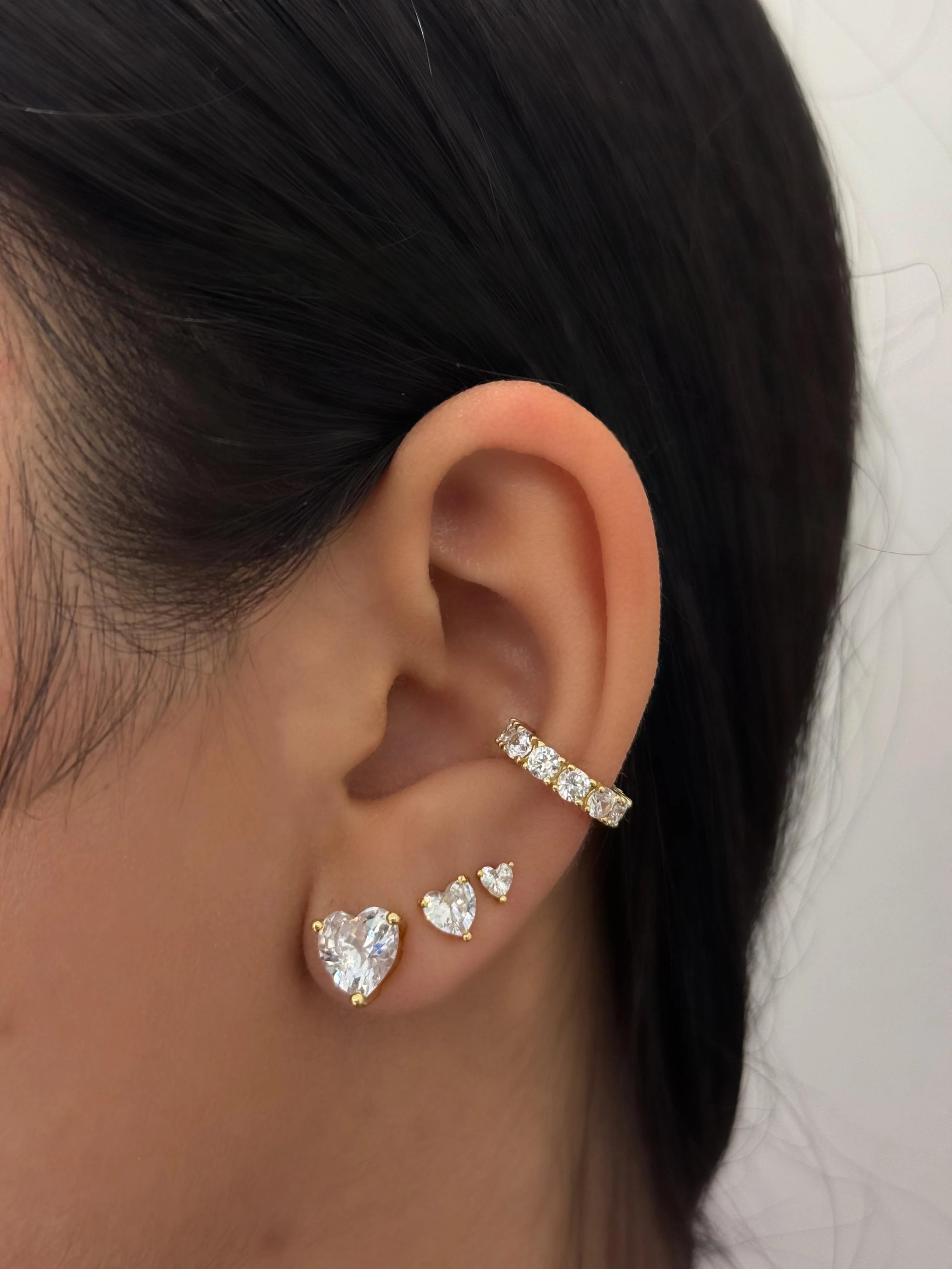 Heart Diamond Studs