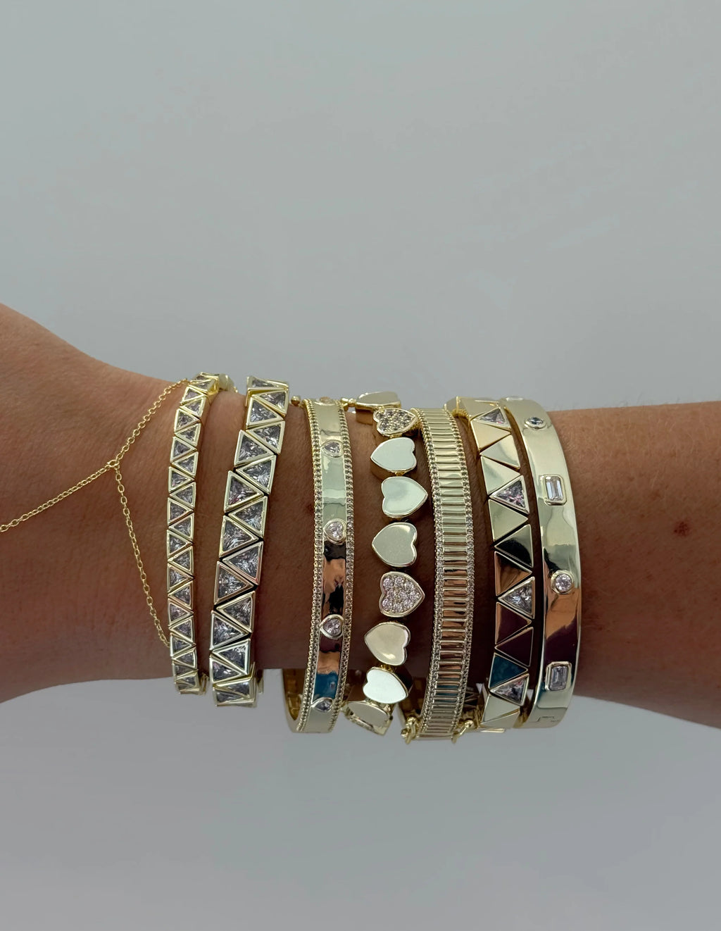 Multi Shape Stone Bangle