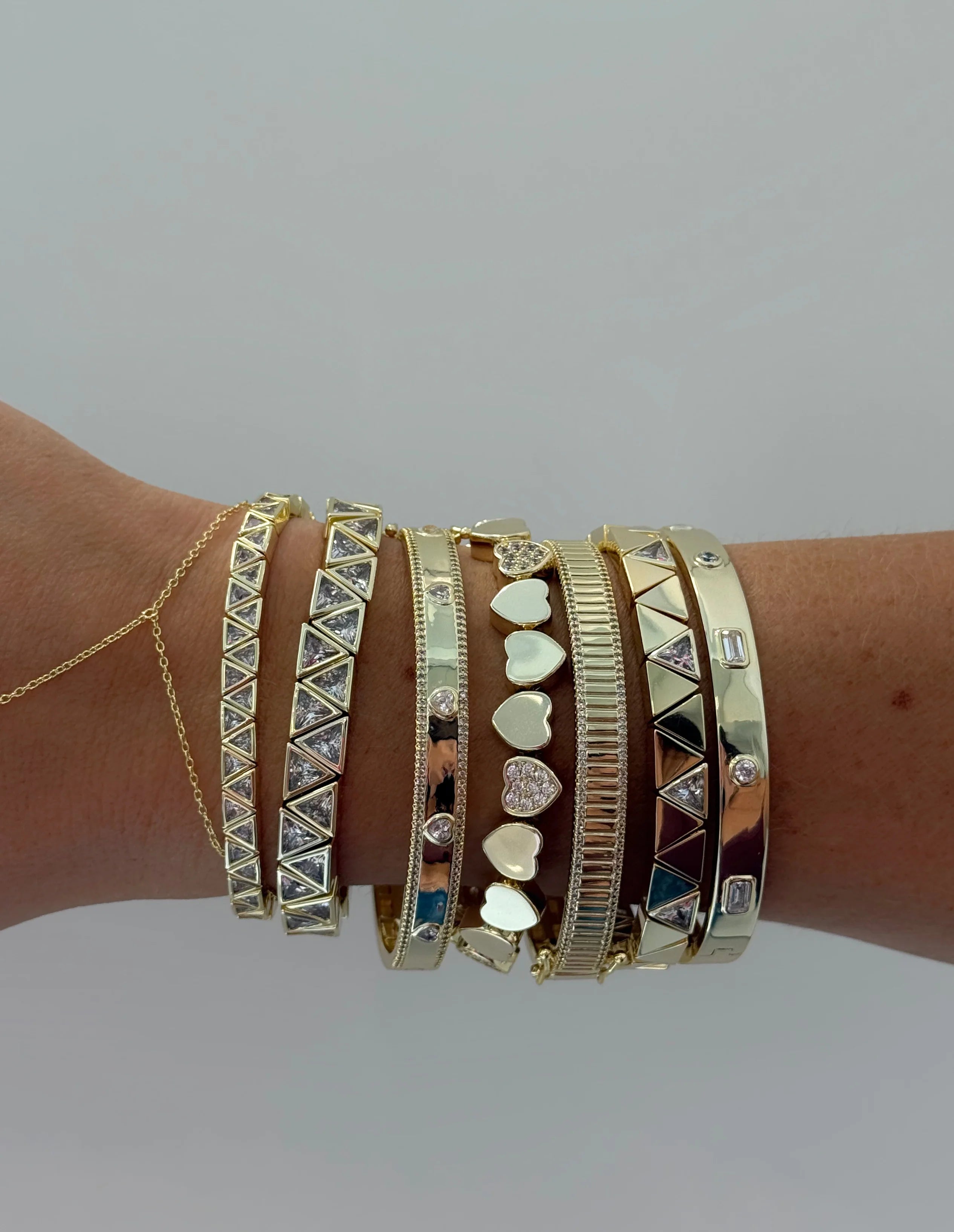 Multi Shape Stone Bangle