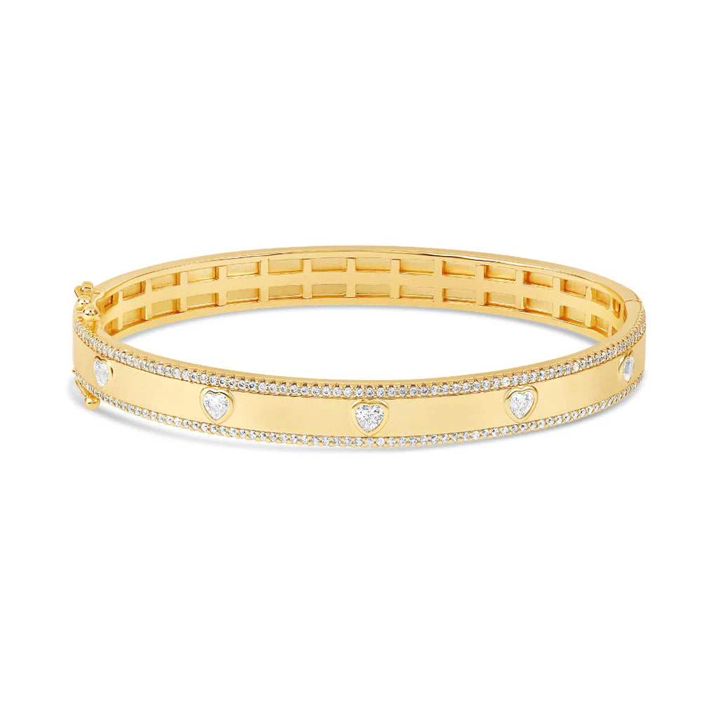 Pave Hearts Bangle