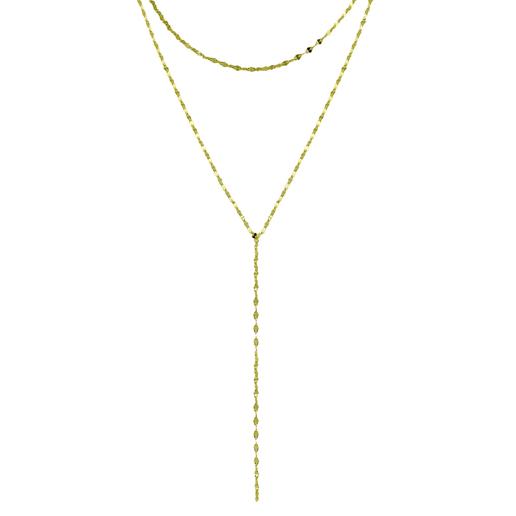 Shimmery Lariat Necklace
