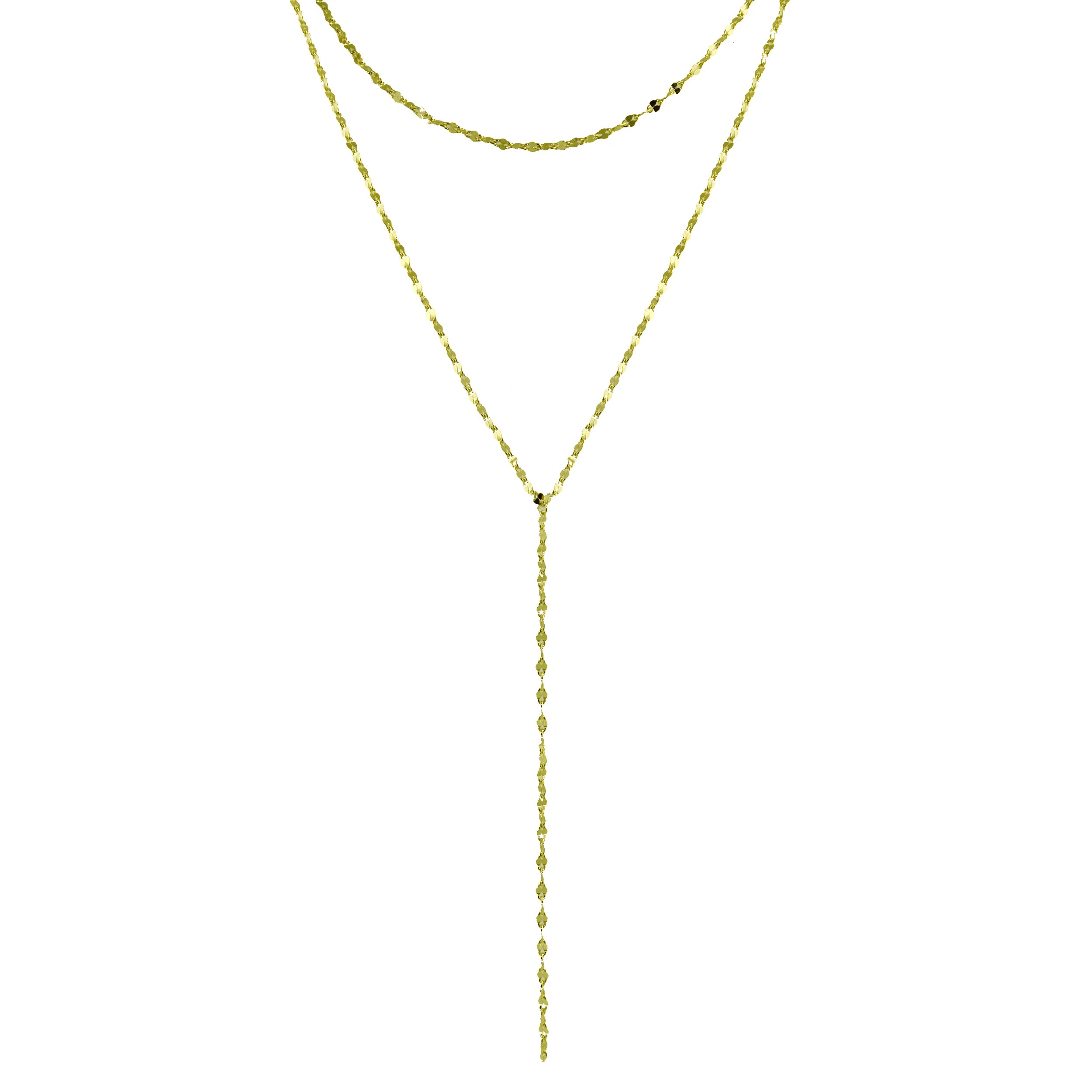 Shimmery Lariat Necklace