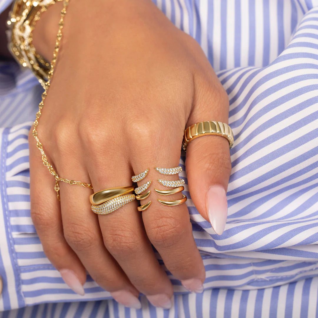 Solid Double Claw Open Ring