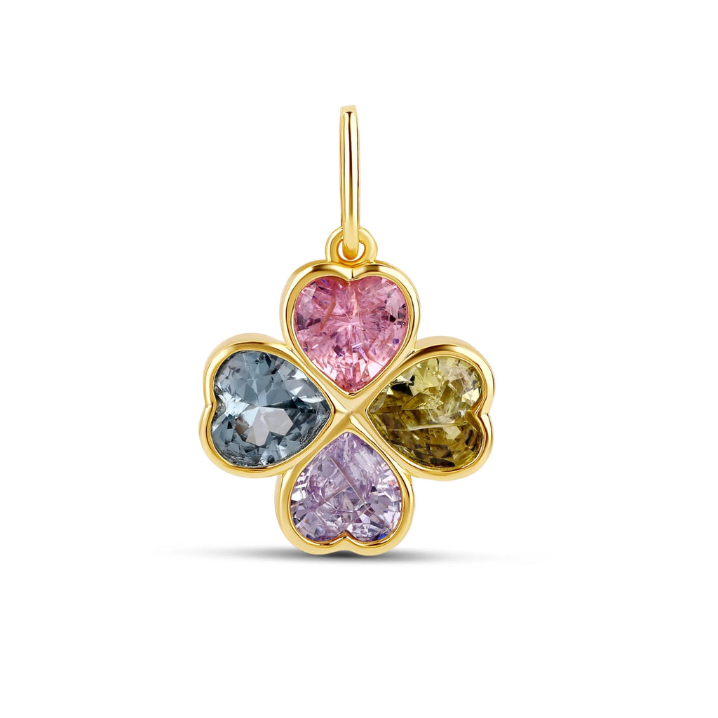 Sparkly Pastel Clover Charm